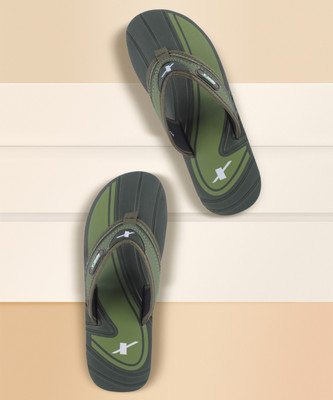 Sparx Men Flip Flops(Olive, Green , 9)