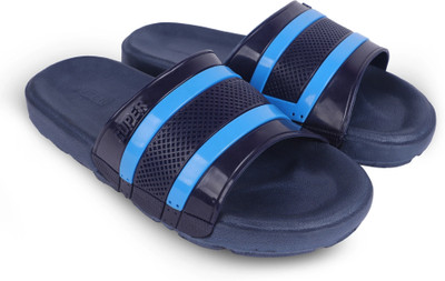 Shoe Island Men Slides(Blue , 9)