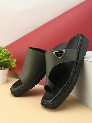 Real Bliss Men Slippers(Green , 10)