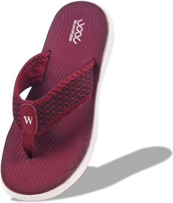 Wave Walker Women Flip Flops(Maroon , 7)