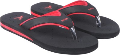 Elevarse Women Slippers(Black, Red , 5)