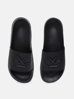 WROGN Men Slides(Black , 9)