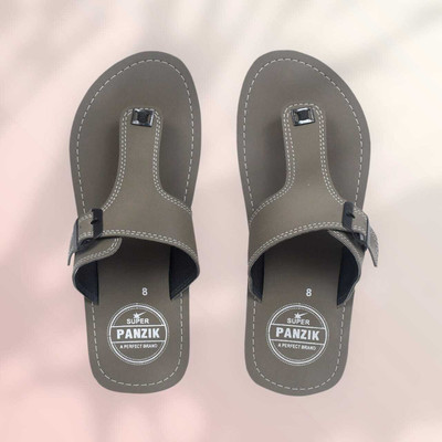 PANZIK Men Flip Flops(Green , 8)