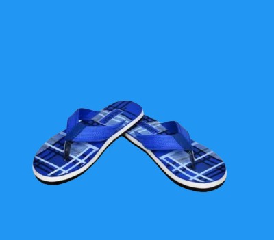 THE BABA Men Flip Flops(Blue , 9)