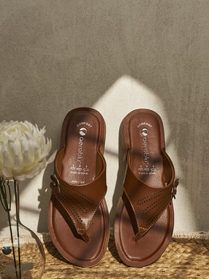 Aeroblu Women Slippers(Tan , 3)