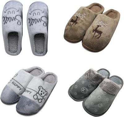 Mahi Enterprises Men Flip Flops(Grey, Beige, Grey, Grey , 8)