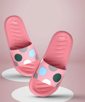 slipover Women Slides(Pink , 6)