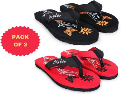 BIZLER Women Soft Ortho Slippers | Lightweight, Non-Slip & Stylish Daily Wear Slippers(Multicolor , 7)