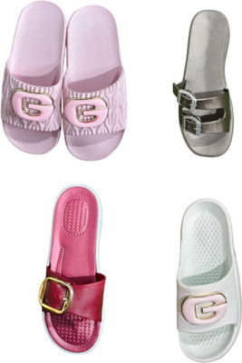 strivox Women Flip Flops(Multicolor , 4)