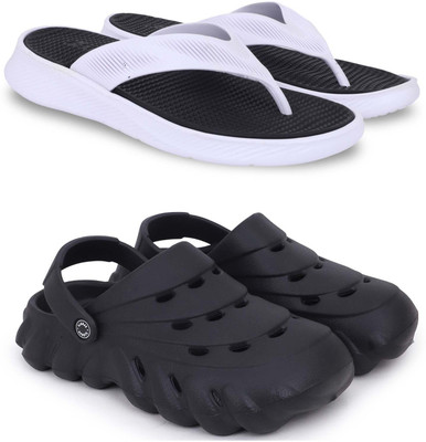 Pampy Angel Men Slippers(Black, Black , 8)