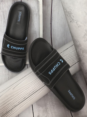 Chupps Men Urban One Black Women's Comfortable Slides & Flip Flop Slides(Black , 7)