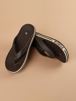 Forca by Lifestyle Men Flip Flops(Brown , 8)