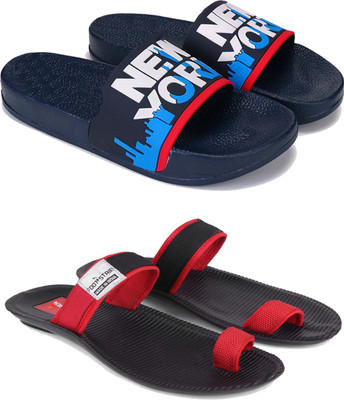 DRACKFOOT Men Slippers(Red , 10)