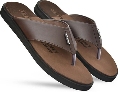 DR STTEP Men Orthopedic Slippers for Men Comfort Fit Soft Cushion Lightweight Slippers(Brown , 8)