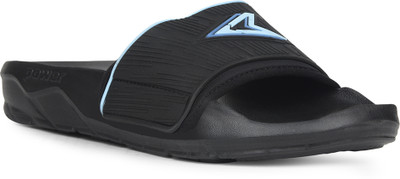 POWER Men Flip Flops(Black , 10)