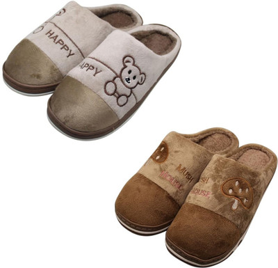 Mahi Enterprises Men Flip Flops(Beige, Brown , 8)