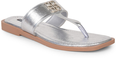 Bata Women Flats(Silver , 7)