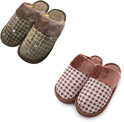 Mahi Enterprises Men Flip Flops(Olive, Brown , 9)