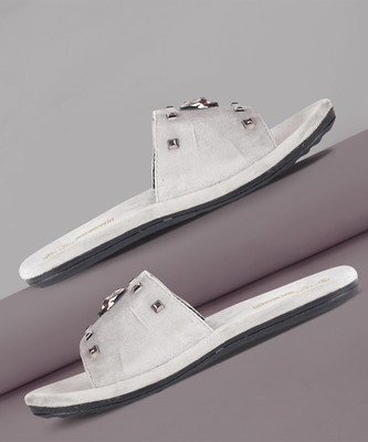 STYLE HEIGHT Men Slides(Grey , 9)