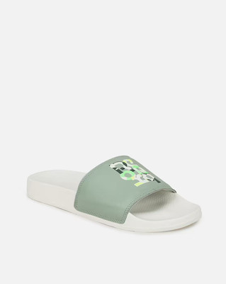 REEBOK Men Slides(Green, White , 11)