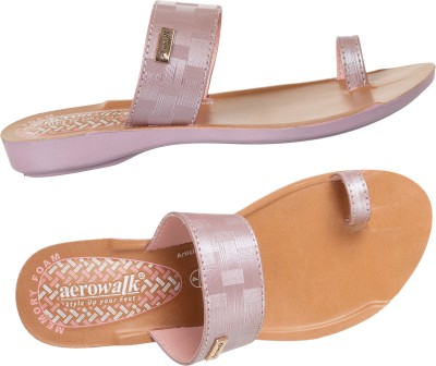 aerowalk Women Slippers(Pink , 6)