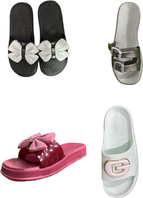 strivox Women Flip Flops(Multicolor , 5)