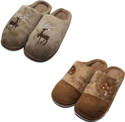 Mahi Enterprises Men Flip Flops(Beige, Brown , 8)