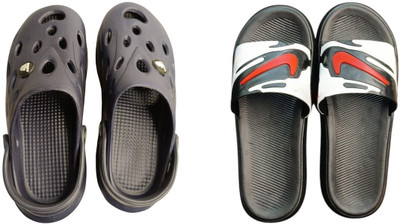BLIBBERS Men Slides(Black, Black , 9)