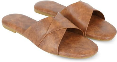 kalbellia Women Slippers(Brown , 9)