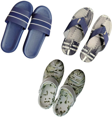 BLIBBERS Men Slippers(Blue, Blue, Multicolor , 8)