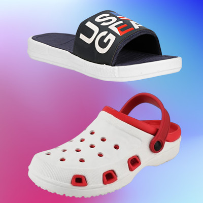 Orvax Men Slides(Blue , 8)