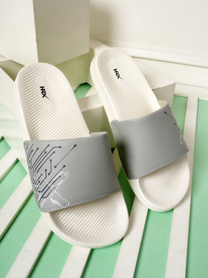 HRX by Hrithik Roshan Men Slides(Off White, Grey , 8)