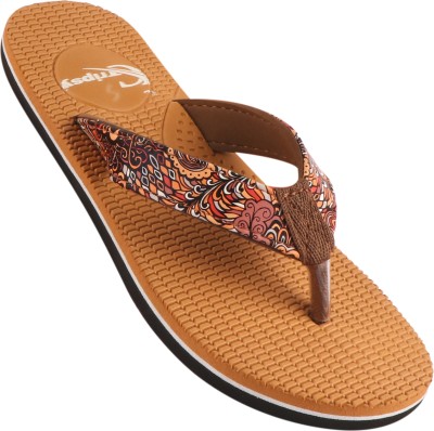 Gripsy Men Flip Flops(Tan , 5)