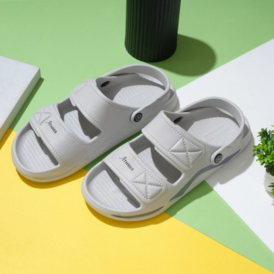 ATHREE Men Sports Sandals(Grey , 8)