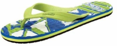 WELCO Men Flip Flops(Navy, Green, Blue , 8)