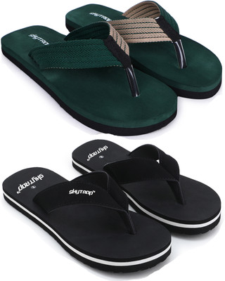 Skytrap Men Slippers(Green, Black , 8)