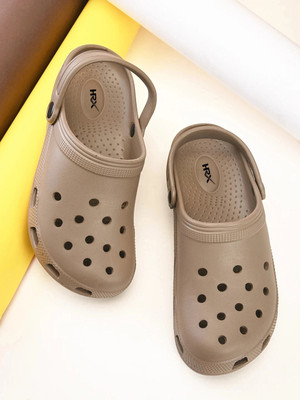 HRX by Hrithik Roshan Men Ultra-Soft Waterproof Lightweight EVA with Adjustable Back Strap Daily Wear Slides(Beige , 10)