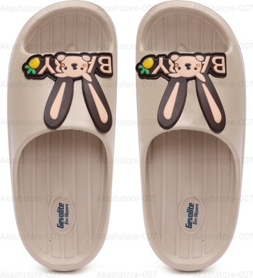 Gold King Women Slides(Beige , 7)