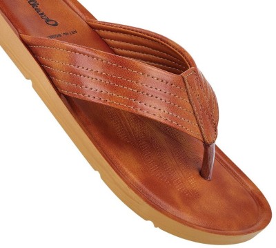 WALKAROO Men Slippers(Tan , 6)