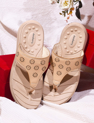 Dressberry Women Flats(Beige , 4)