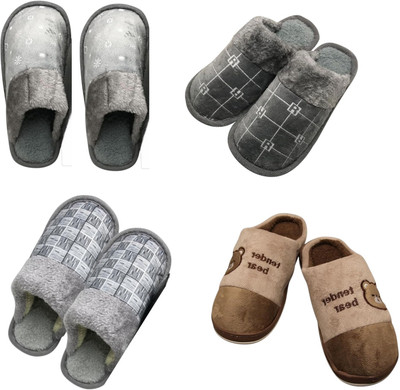 Mahi Enterprises Men Flip Flops(Grey, Grey, Grey, Beige , 10)