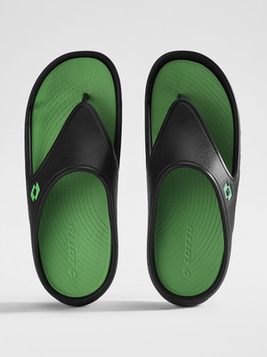 LOTTO Men Esotica Flip Flops(Black , 7)