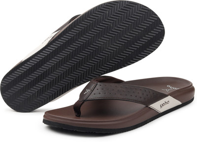 yoho Men Slippers(Brown , 6)