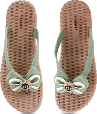 Cassiey Women Slippers(Green , 7)