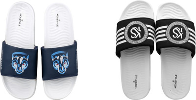 KICKSTYLE Men Slides(White, White , 11)