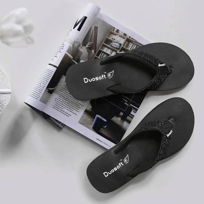 DOCTOR WALK F 017 Black EXTRA SOFT Doctor Ortho Slippers FlipFlop
