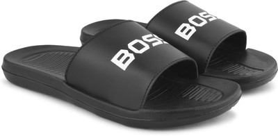 Shoe Mate Men Slides(Black , 7)