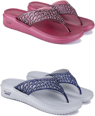 ABN Women Slippers(Pink, Blue , 7)