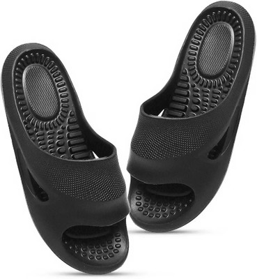 Feel alive Men Slides(Black , 10)
