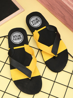Unity Walk Men Slippers(Yellow , 9)